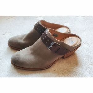 Sofft suede booties slip ons / mules